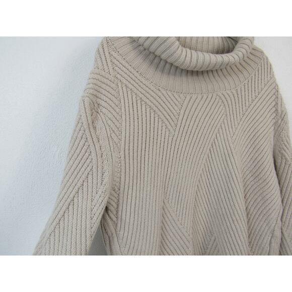 Rag & Bone Small Cream Merino Wool Turtleneck Sweater Textured Thick Cozy 100% - Picture 5 of 8